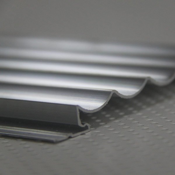 Anti-corrosion corrugated aluminum panels on a factory roof