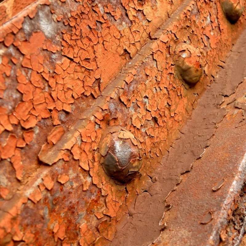 rust on a metal surface