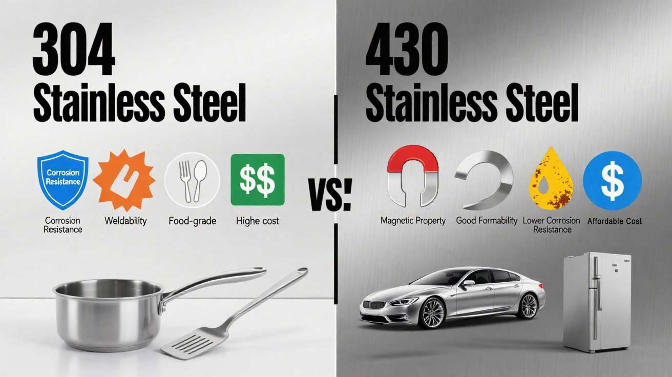 304-and-430 stainless steel